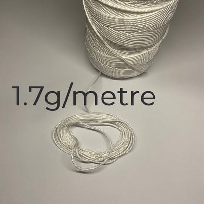 ULguyline 1.4mm white Dacron guyline cord on spool