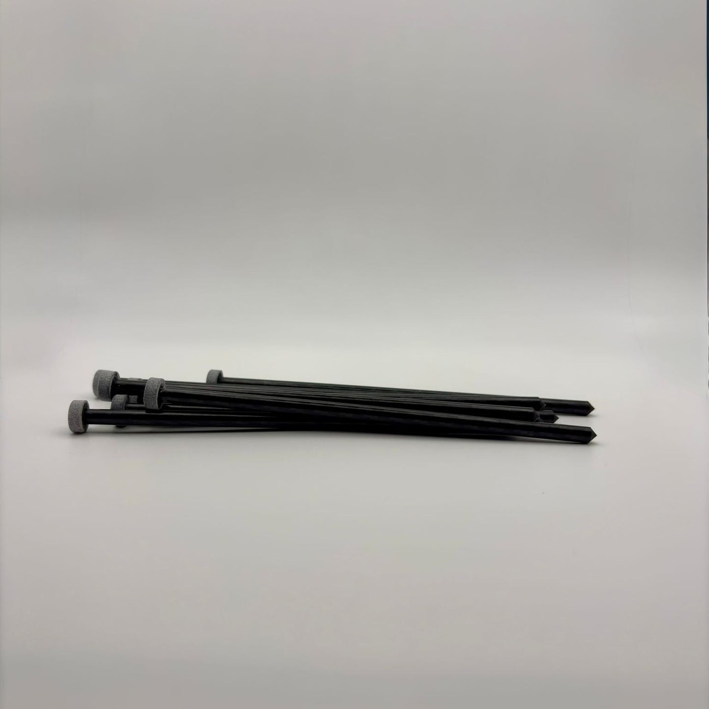 ULpeg 15cm 3.2grams carbon fibre tent pegs on a white background